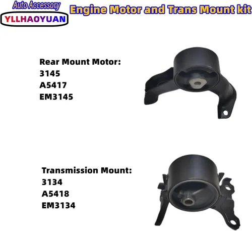 Vista 5 de Conjunto de soportes de motor para 2007 2008 2009 2010 2011 2012 2013 2014 2015 2016 2017 Jeep Compass y Patriot 2.0L 2.4L 2007 2008 2009 2010 2011