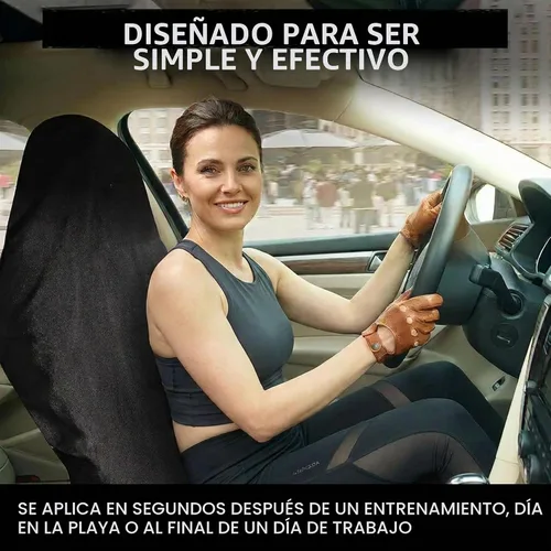 Vista 2 de EcoNour Toalla de Sudor Funda de Asiento de Coche con Almohadilla de Hombro para Cinturón Protector de Asiento Lavable para el Sudor, Comida