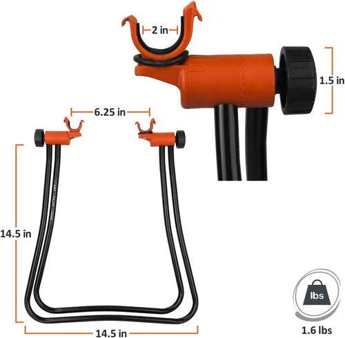 Vista 3 de Soporte para bicicleta Ibera, de altura regulable, plegable, mecánico, para guardar y reparar bicicletas