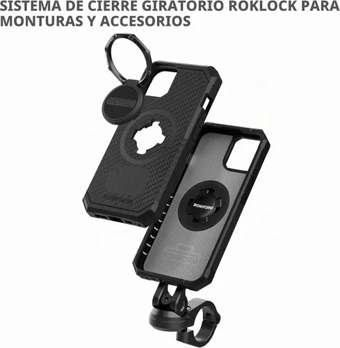 Vista 5 de Rokform - Funda para iPhone 14, Serie Rígida, Magnética Dual, Cubierta para iPhone con RokLock de Bloqueo Giratório, Equipo Protector para Apple