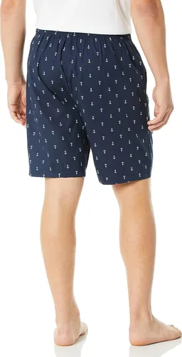 Vista 2 de Nautica - Pantalones cortos de pijama para hombre, tejido suave, 100% algodón, cintura elástica