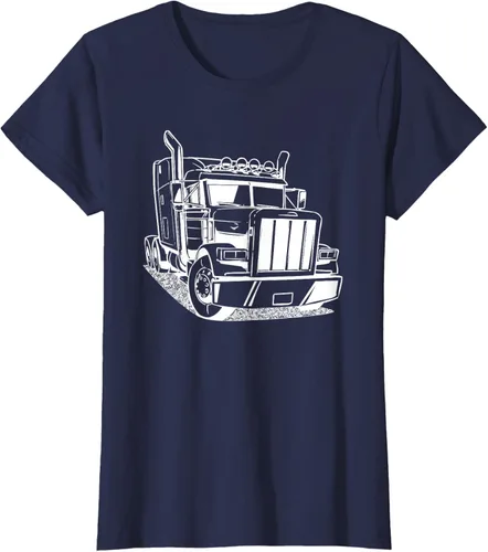 Vista 29 de Diesel Big Rig 18 Wheeler - Camiseta de camionero para camionero, Negro, S