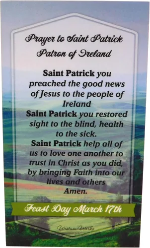 Vista 4 de Westmon Works Paquete de 10 tarjetas de San Patricio con patrón de oración, Saint of Ireland, fabricado en los Estados Unidos, juego de 10