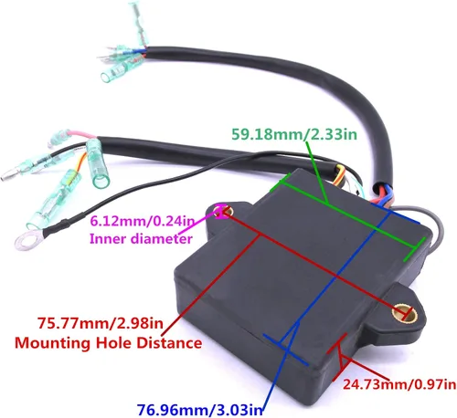 Vista 3 de Motor de barco 66M-85540-01 66M-85540-00 F15-07000500 Unidad de bobina de encendido de descarga de condensador para Yamaha Parsun HDX Makara Motor