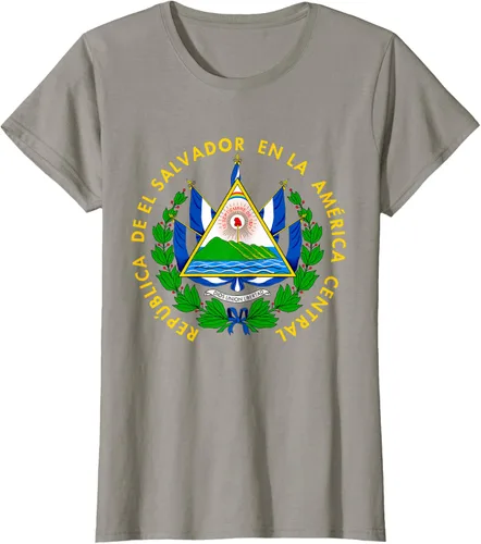 Vista 80 de Camiseta con diseño de emblema de la bandera de El Salvador