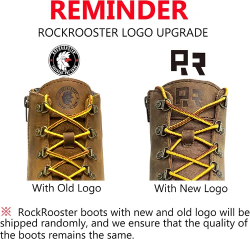 Vista 4 de ROCKROOSTER Magnolia 6" Botas de cuña con cierre lateral para hombre, Botas de motocicleta ligeras con punta suave tipo mocasín SAP309-Marrón