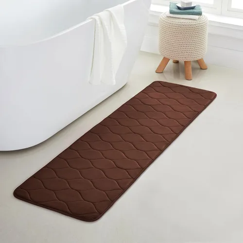 Vista 49 de Yafa Home Fashion 1 alfombra de baño de 17 x 24 pulgadas, espuma viscoelástica, absorbente de agua y antideslizante, color negro