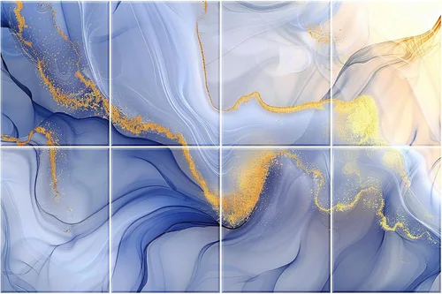 Vista 23 de Paneles acústicos decorativos, paquete de 8 paneles de arte de pared grandes absorbentes de sonido de 48 x 32 pulgadas, paneles de espuma