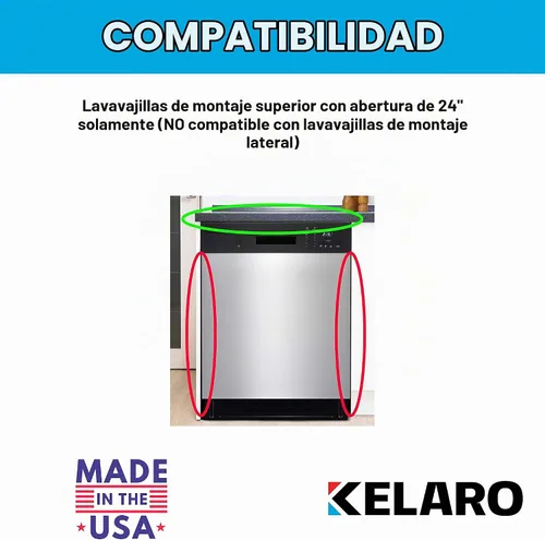 Vista 3 de Kelaro EZ Kit de soporte de montaje para lavavajillas para encimeras de granito y cuarzo W10426979