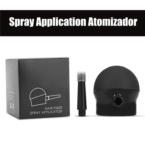Vista 3 de Aplicador de fibra capilar Aplicación en aerosol Atomizador espesar adelgazamiento o cabello calvo para hombres y mujeres, construcción de cabello