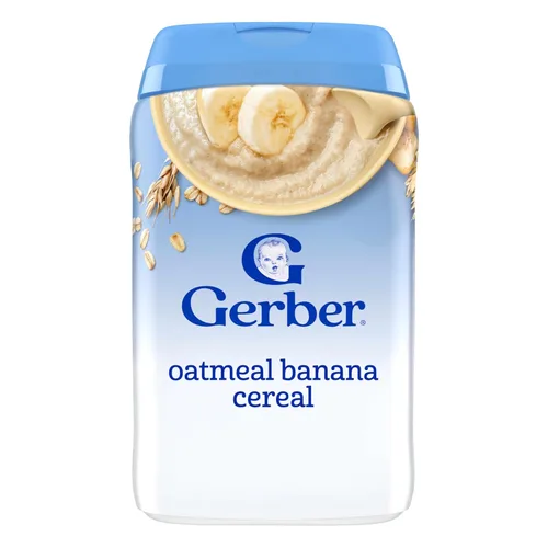 Vista 10 de Gerber Cereal de avena con plátano y fresa, 8 onzas, paquete de 5