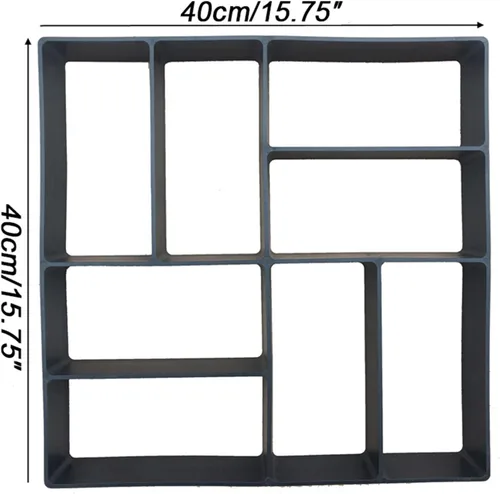 Vista 2 de Moldes de cemento para pavimentadora de ladrillos para hormigón, moldes de pavimentación de caminos reutilizables, moldes de hormigón duraderos