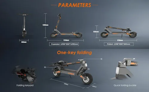 Vista 8 de KuKirin G2 Series, G3 Pro y G4 Scooter eléctrico para adultos, largo alcance G2-800W
