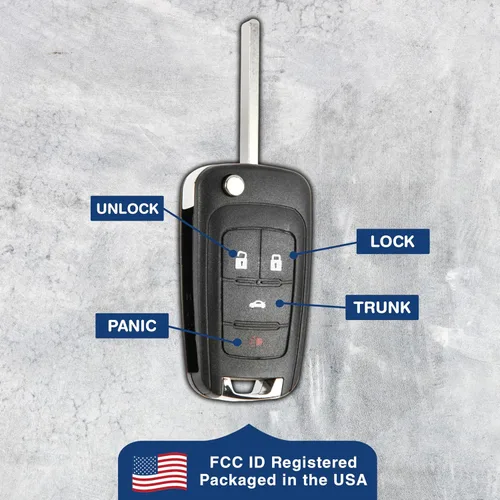 Vista 6 de KeylessOption llavero de auto con control remoto para entrada sin llave, repuesto para OHT01060512