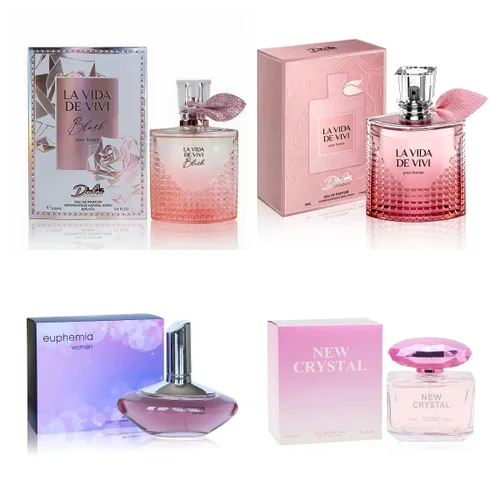 Vista 12 de A CENTER Juego de perfume de 4 piezas para mujer, set de regalo