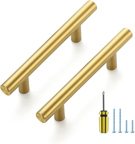 Vista 13 de Ravinte Brushed Nickel Cabinet Handles,Round T Pulls,10 Inch,30 Pack Níquel cepillado