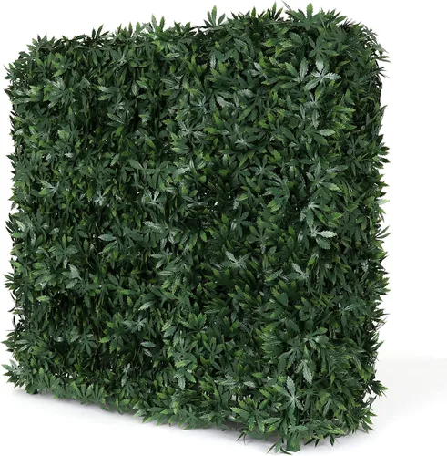 Vista 8 de Pared de seto de malezas artificial, planta de privacidad artificial para exteriores, gran sustituto de boj y hiedra, divisor de setos de bricolaje