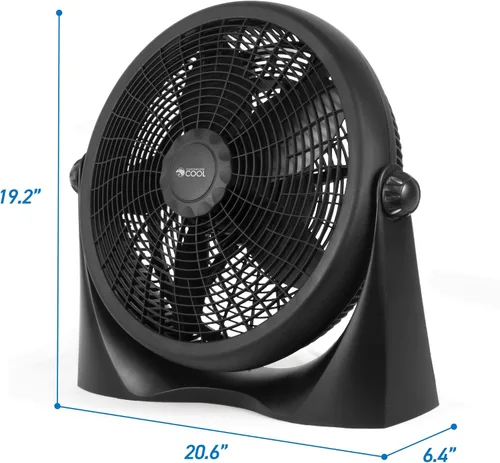 Vista 8 de Commercial Cool Ventilador de piso de alta velocidad de 16 pulgadas, negro, CFF16B