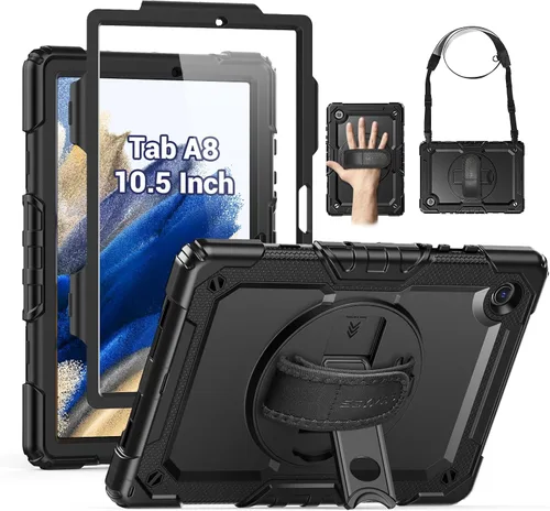 Vista 21 de SEYMAC Funda protectora resistente a prueba de golpes para Samsung Galaxy Tab A9 de 8.7 pulgadas 2023 (SM-X110/X115/X117), resistente a prueba