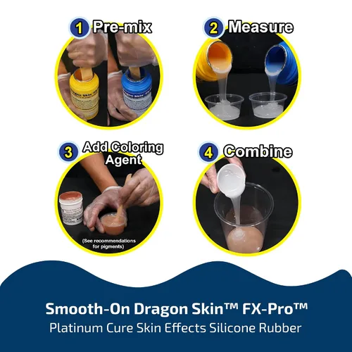 Vista 2 de Smooth-On Dragon Skin™ FX-Pro™ Moldes de silicona de caucho platino para efectos especiales y prótesis - Unidad de pinta Para efectos especiales