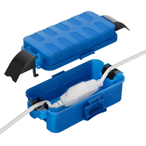 Vista 20 de IP55 Pequeña caja eléctrica al aire libre impermeable, para regleta Inner 5.9 x 3.2 x 1.8inch, Extension Cord Cover with Detachable Awning Covers
