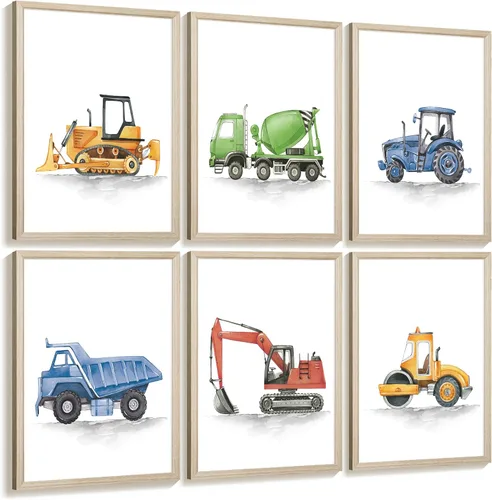 Vista 8 de Juego de 6 decoración de pared de animales marinos para guardería, lienzo de acuarela de océano, arte de pared para habitación de bebés y niños