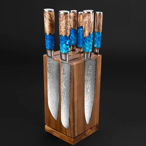 Vista 9 de SENKEN - Bloque magnético giratorio para cuchillos sin cuchillos, madera dura de acacia natural, rotación de 360 grados, imanes de neodimio ultra
