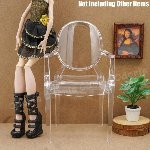 Vista 6 de Odoria Silla fantasma miniatura 1/6 accesorios para muebles de casa de muñecas