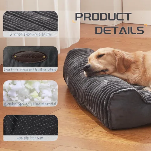 Vista 3 de Camas para perros de razas pequeñas y medianas, sofá cama para perros con almohada para jaula de perrera, cama súper suave para mascotas