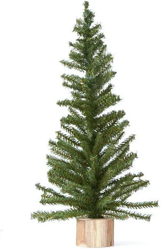 Vista 4 de 2 pequeños árboles de Navidad artificiales de pino canadiense - Mini pinos 10.0 in