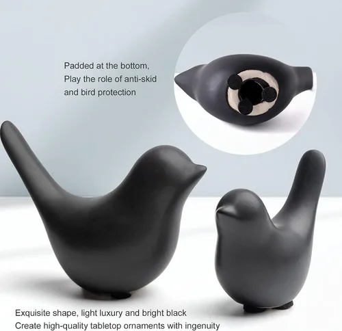 Vista 3 de Estatuas de animales pequeños, decoración del hogar, estilo moderno, pájaros, adornos decorativos para sala de estar, dormitorio, escritorio