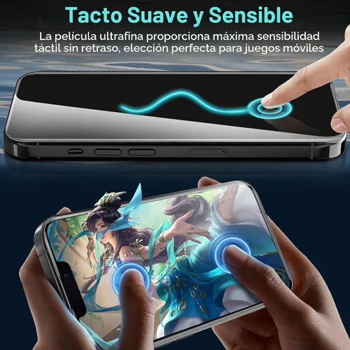 Vista 6 de Paquete de 3 protectores de pantalla flexibles para iPhone 12 Pro Max, película de hidrogel de TPU suave irrompible para iPhone 12 Pro Max