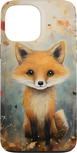 Vista 24 de Cute Fox Fall Woodland Forest Autumn Leaves Case for iPhone 17