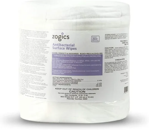 Vista 8 de Zogics Toallitas antibacterianas, toallitas desinfectantes para superficies y equipos de gimnasio registradas en la EPA (800 toallitas) +