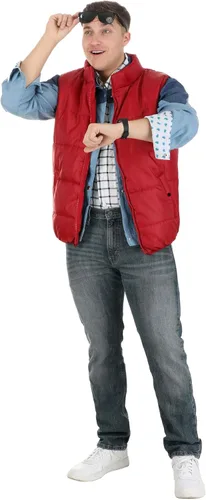 Vista 6 de Disfraz de Marty McFly de la película Volver al futuro, 2x, Rojo