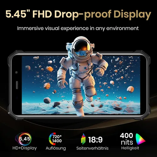 Vista 5 de FOSSIBOT F101P Teléfono robusto 5.45" 10600mAh teléfono desbloqueado Negro