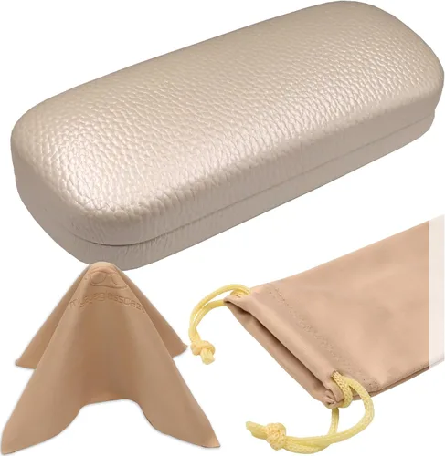 Vista 13 de MyEyeglassCase Estuche rígido para lentes de mujer Estuche protector de carcasa dura con bolsa y paño 1- Rosa de arándano floral