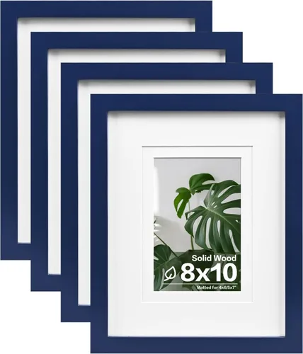 Vista 56 de Egofine - Marcos de fotos de 4 x 6 pulgadas (4 unidades) cubiertos por plexiglás, para fotos de 3 x 4.5 pulgadas / 3.5 x 5 pulgadas con paspartú