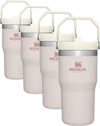 Vista 92 de STANLEY IceFlow 2.0 - Vaso con pajilla abatible con asa, 30 onzas, tapa giratoria y popote abatible, botella de agua a prueba de fugas, acero Tiza