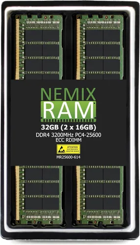 Vista 6 de NEMIX RAM Kit de memoria de servidor registrado DDR4 3200MHZ PC4-25600 4Rx4 1.2V CL22 288-PIN ECC RDIMM compatible con GIGABYTE MC62-G40 MC62-G41