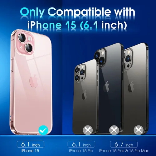 Vista 842 de Supdeal Funda cristalina transparente para iPhone 11, [No se amarillea] [Protección de la cámara] [Probado contra caídas de grado militar] Funda