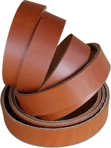 Vista 7 de Tira de cuero de 1/2 pulgada Russet 8-9 oz. (0.126-0.142 in) - Correas de cuero Latigo de hasta 96 pulgadas de largo, fabricadas en Estados Unidos