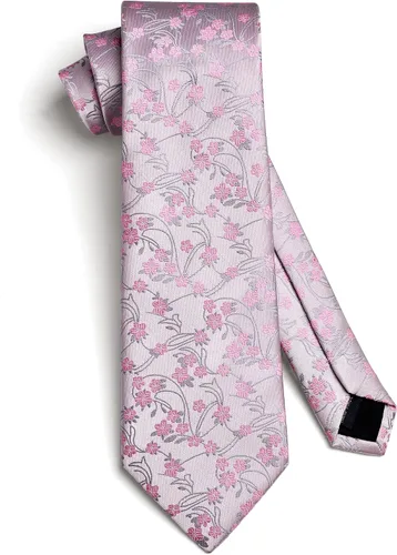 Vista 18 de Corbatas florales tejidas clásicas para hombre, corbata cuadrada de bolsillo, corbatas formales para hombres, boda con pañuelo