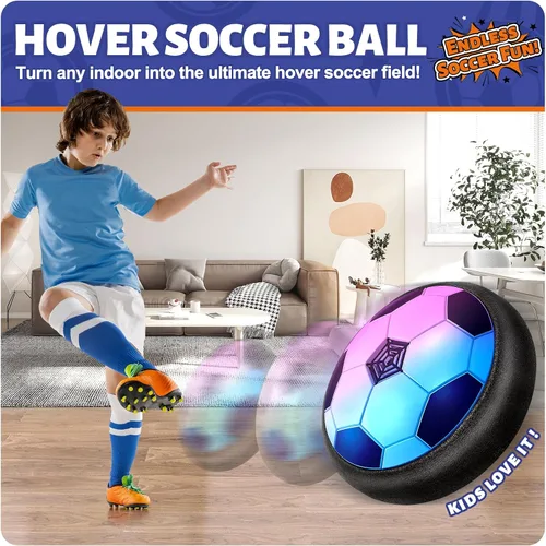 Vista 2 de Officygnet Hover Soccer Ball para Niños, Juguetes de Interior Regalos para Niños de 6, 7, 8, 9, 10, 11, 12 Años de Edad, Juguetes de Fútbol Flotante