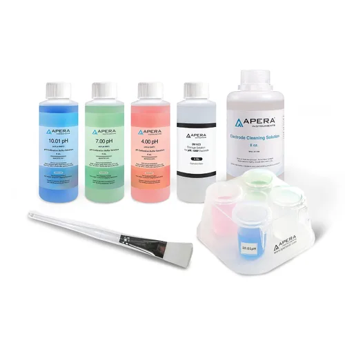 Vista 4 de Apera Instruments Kit de medidor de pH de sobremesa de laboratorio AI521 PH800, precisión de pH 0.01, gestión de datos GLP y kit de mantenimiento