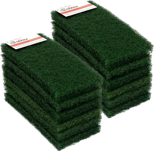 Vista 8 de Scrub Doctor - Esponja de grado comercial, suministros de limpieza ecológicos reutilizables (azul, servicio mediano, paquete de 12)