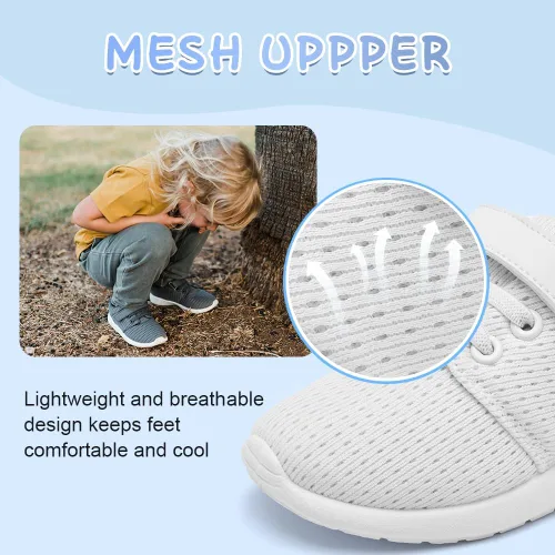 Vista 3 de HIITAVE Zapatillas deportivas para correr y caminar para niños y niñas