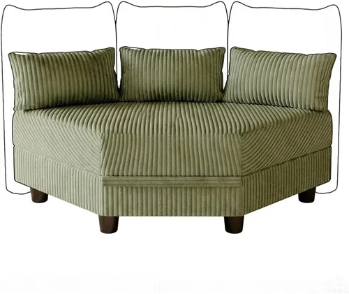 Vista 25 de LLappuil Sofa Storage Seat Module for Sectional Sofa, Square Ottoman for Modular Sectional Couches, Carton B, Beige Corduroy Pana beige