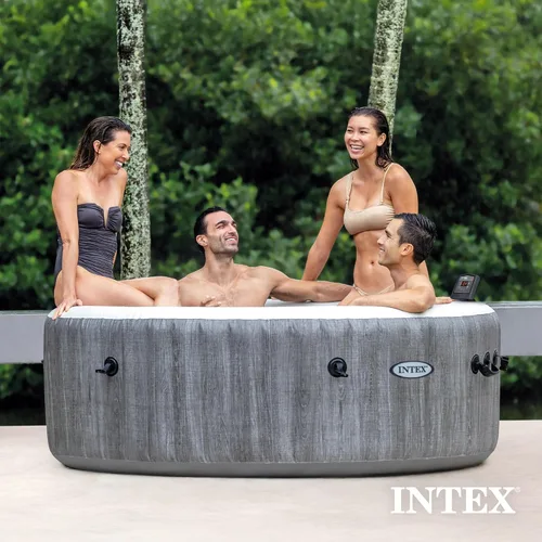 Vista 9 de INTEX PureSpa - Bañera de hidromasaje inflable para 4 personas con cubierta